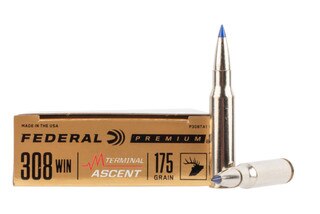 Federal Terminal Ascent 308 Winchester 175gr Polymer Tipped Hollow Point Ammo - Box of 20
